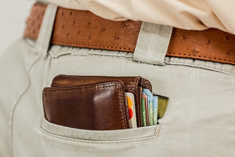 Wallet tucked into a back pocket, everyday and unnoticed